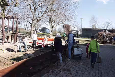 Die Erde wurde ausgeschachtet, um später die Umfriedung hin bauen zu können.